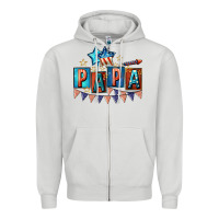 Dove Grey American Papa 4th of july Zipper Hoodie - CowGirlArtShop