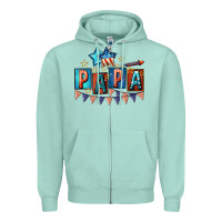 Seafoam American Papa 4th of july Zipper Hoodie - CowGirlArtShop