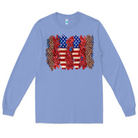 Colony Blue 4th of july brushstroke Long Sleeve Tee - Zillion Design Studio