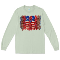 Matcha 4th of july brushstroke Long Sleeve Tee - Zillion Design Studio