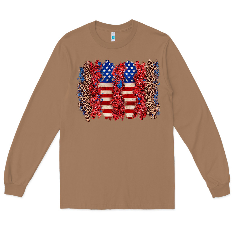 4th Of July Brushstroke Long Sleeve Tee by Zillion Design Studio | Teevron