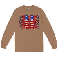 Toasted Coconut 4th of july brushstroke Long Sleeve Tee - Zillion Design Studio