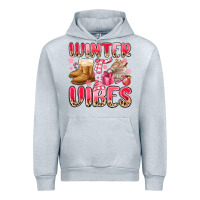 Heather Grey pink winter vibes Urban Hoodie - MaliasSmallBusiness