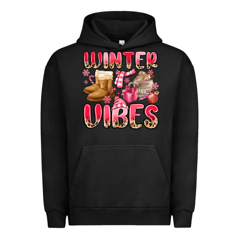Pink Winter Vibes Urban Hoodie by MaliasSmallBusiness | Teevron