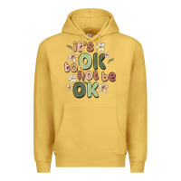 Antique Gold it's ok to not be ok Premium Hoodie - MaliasSmallBusiness