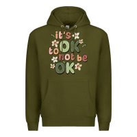 Army Green it's ok to not be ok Premium Hoodie - MaliasSmallBusiness
