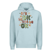 Blue Mist it's ok to not be ok Premium Hoodie - MaliasSmallBusiness