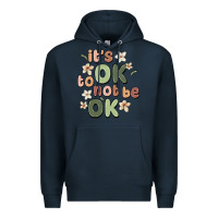 Navy it's ok to not be ok Premium Hoodie - MaliasSmallBusiness