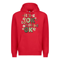 Red it's ok to not be ok Premium Hoodie - MaliasSmallBusiness