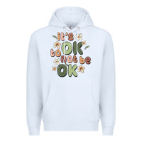 White it's ok to not be ok Premium Hoodie - MaliasSmallBusiness