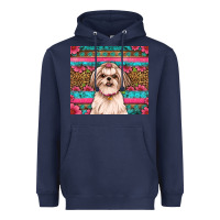 Navy shih tzu floral tumbler Heavyweight Hoodie - JahusDesignShop
