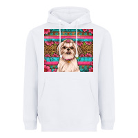 White shih tzu floral tumbler Heavyweight Hoodie - JahusDesignShop