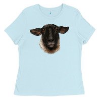Baby Blue suffolk ewe head Ladies Tee - BarkalooDesign
