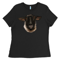 Black suffolk ewe head Ladies Tee - BarkalooDesign