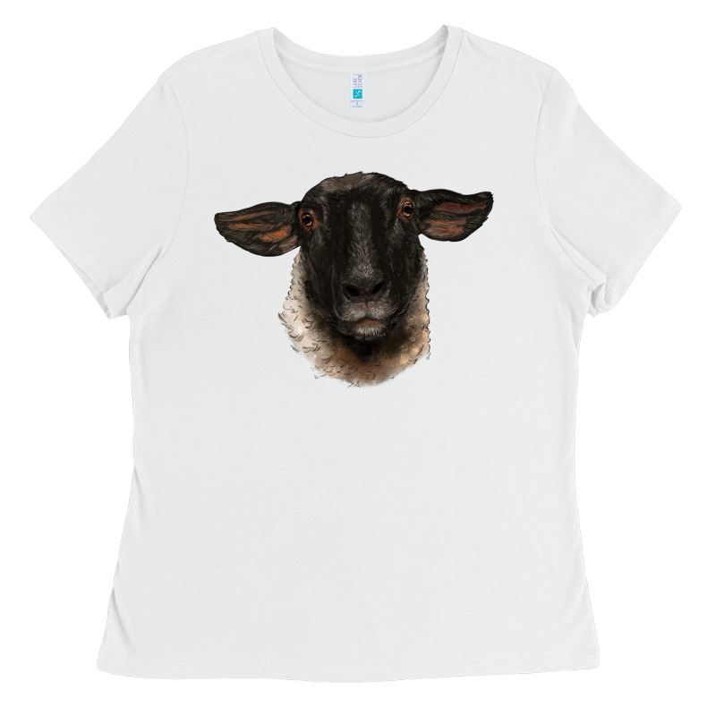 Suffolk Ewe Head Ladies Tee by BarkalooDesign | Teevron