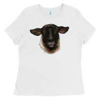 White suffolk ewe head Ladies Tee - BarkalooDesign