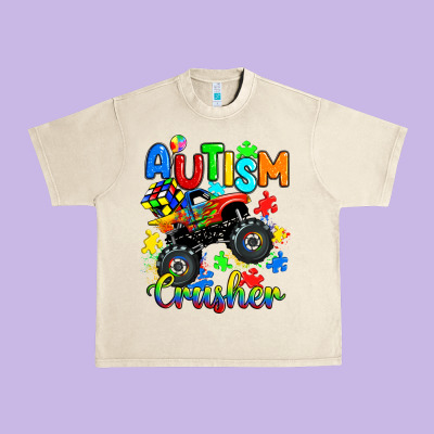 Autism Crusher Urban Heavy Tee Designed By Ranaportraitstore