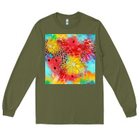 Army Green fruits leopard seamless pattern Long Sleeve Tee - Zillion Design Studio