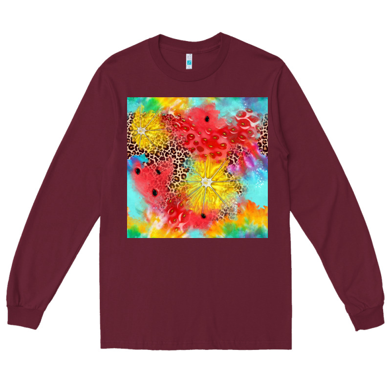 Fruits Leopard Seamless Pattern Long Sleeve Tee by Zillion Design Studio | Teevron