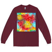 Burgundy fruits leopard seamless pattern Long Sleeve Tee - Zillion Design Studio
