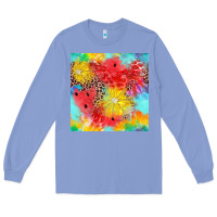 Colony Blue fruits leopard seamless pattern Long Sleeve Tee - Zillion Design Studio