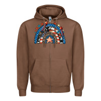 Chestnut American rainbow 4th of july Zipper Hoodie - CowGirlArtShop