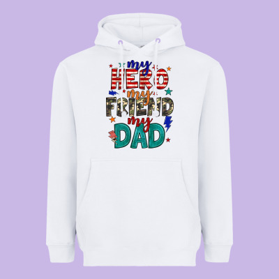 My Hero My Friend My Dad Heavyweight Hoodie Designed By Jahusdesignshop