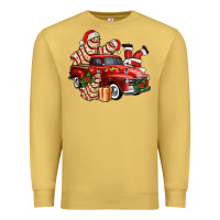 Antique Gold christmas tree cake with farm track and santa ado Premium Sweatshirt - AdoDesignShop