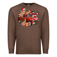 Chestnut christmas tree cake with farm track and santa ado Premium Sweatshirt - AdoDesignShop