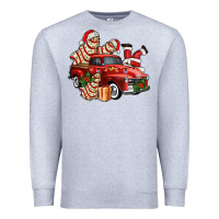 Heather Grey christmas tree cake with farm track and santa ado Premium Sweatshirt - AdoDesignShop