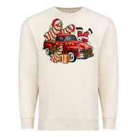 Sandshell christmas tree cake with farm track and santa ado Premium Sweatshirt - AdoDesignShop