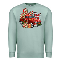 Seafoam christmas tree cake with farm track and santa ado Premium Sweatshirt - AdoDesignShop