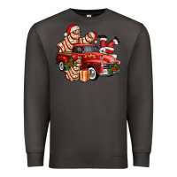 Smoke christmas tree cake with farm track and santa ado Premium Sweatshirt - AdoDesignShop