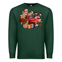 Sports Green christmas tree cake with farm track and santa ado Premium Sweatshirt - AdoDesignShop