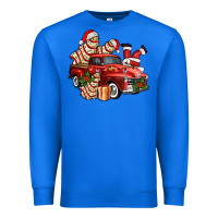 True Royal christmas tree cake with farm track and santa ado Premium Sweatshirt - AdoDesignShop