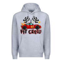 Heather Grey pit crew boys birthday race car Premium Hoodie - MaliasSmallBusiness