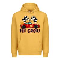 Mustard pit crew boys birthday race car Premium Hoodie - MaliasSmallBusiness