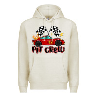 Oatmeal Heather pit crew boys birthday race car Premium Hoodie - MaliasSmallBusiness