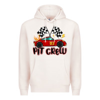 Pale Pink pit crew boys birthday race car Premium Hoodie - MaliasSmallBusiness