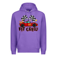Purple pit crew boys birthday race car Premium Hoodie - MaliasSmallBusiness