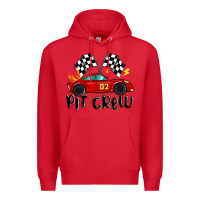 Red pit crew boys birthday race car Premium Hoodie - MaliasSmallBusiness