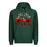 Sports Green pit crew boys birthday race car Premium Hoodie - MaliasSmallBusiness
