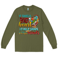 Army Green big heart to help shape little minds tbw Long Sleeve Tee - texasbilliewilder