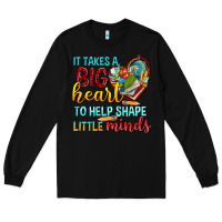 Black big heart to help shape little minds tbw Long Sleeve Tee - texasbilliewilder