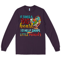 Plum big heart to help shape little minds tbw Long Sleeve Tee - texasbilliewilder
