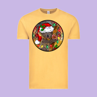 Christmas Koala Vintage Tee Designed By Barkaloodesign