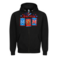 Black American mom Zipper Hoodie - Neo Western