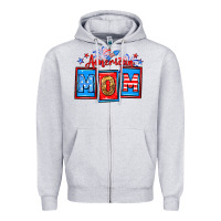 Heather Grey American mom Zipper Hoodie - Neo Western