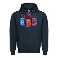 Navy American mom Zipper Hoodie - Neo Western