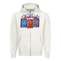 Oatmeal Heather American mom Zipper Hoodie - Neo Western